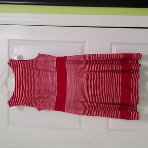 TALBOTS RED, White dress sz 16p